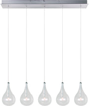 ET2 E23115-18 Larmes 5 Light Pendant | Polished Chrome