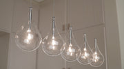 ET2 E23115-18 Larmes 5 Light Pendant | Polished Chrome