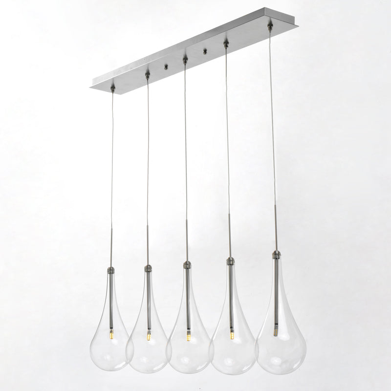ET2 E23125-18PC Larmes 5 Light LED Pendant | Polished Chrome
