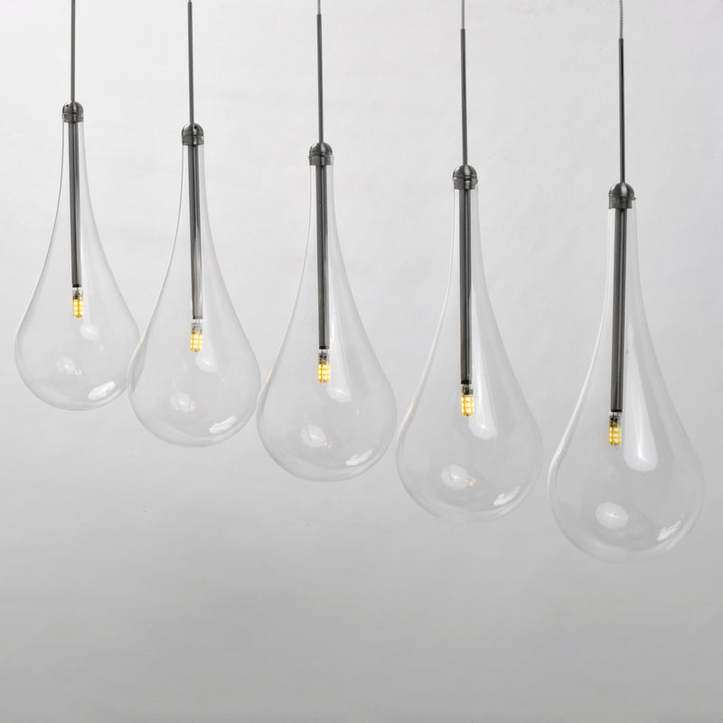 ET2 E23125-18PC Larmes 5 Light LED Pendant | Polished Chrome