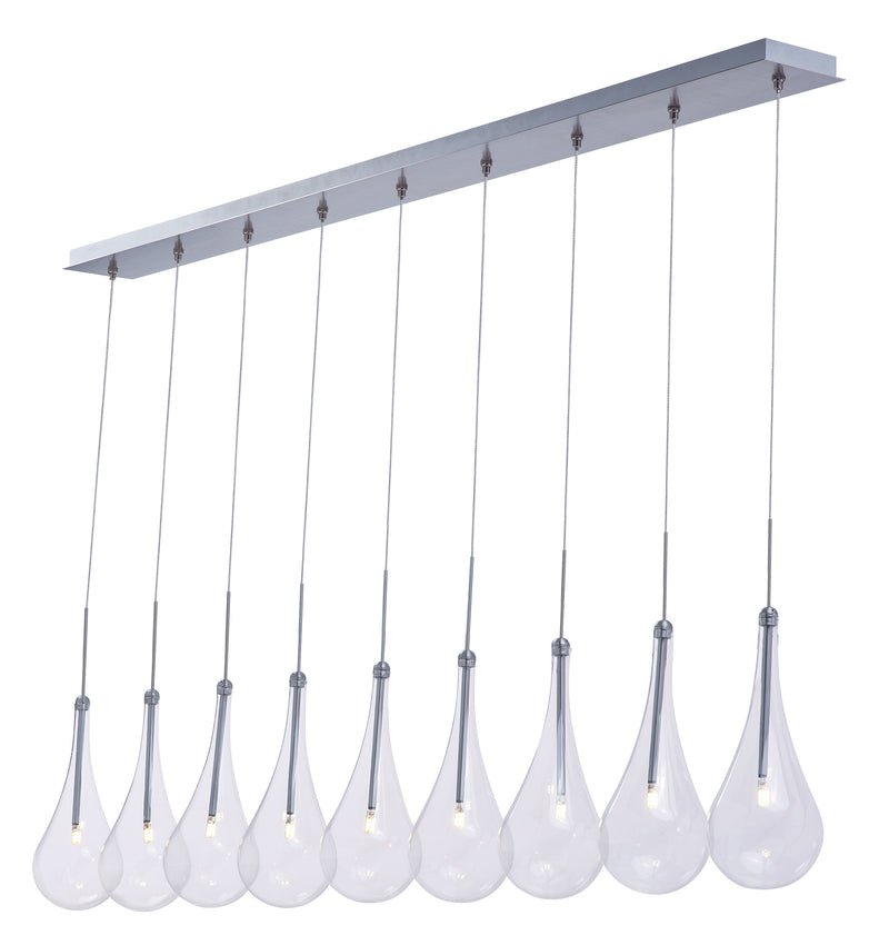 ET2 E23129-18PC Larmes 9 Light LED Pendant | Polished Chrome