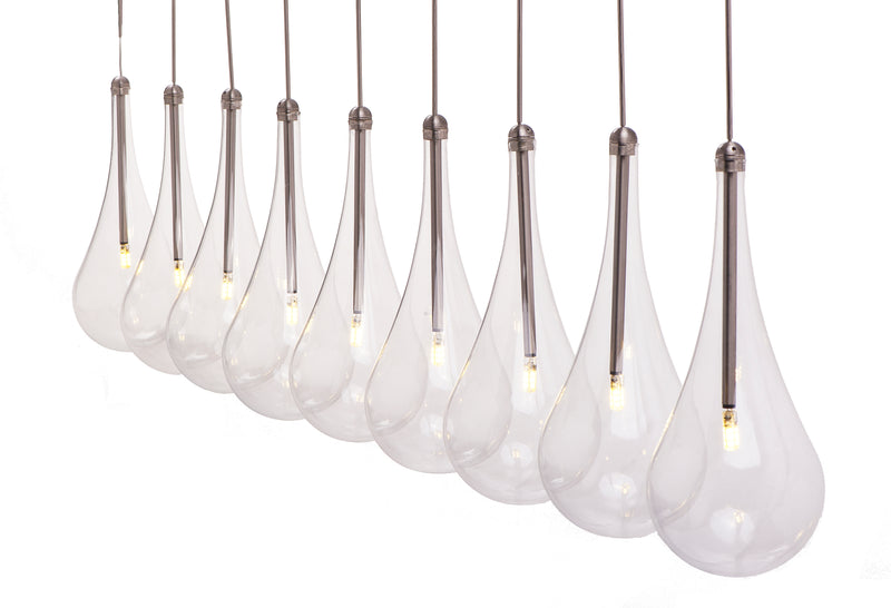 ET2 E23129-18PC Larmes 9 Light LED Pendant | Polished Chrome
