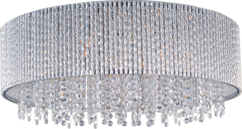 ET2 E23132-10PC Spiral 10 Light Flush Mount | Polished Chrome