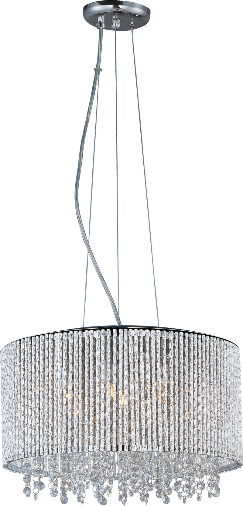 ET2 E23135-10PC Spiral 7 Light Pendant | Polished Chrome