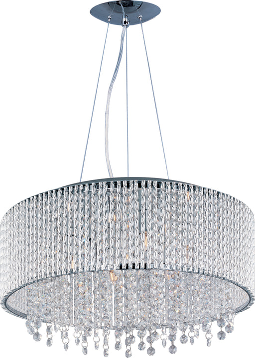 ET2 E23137-10PC Spiral 10 Light Pendant | Polished Chrome
