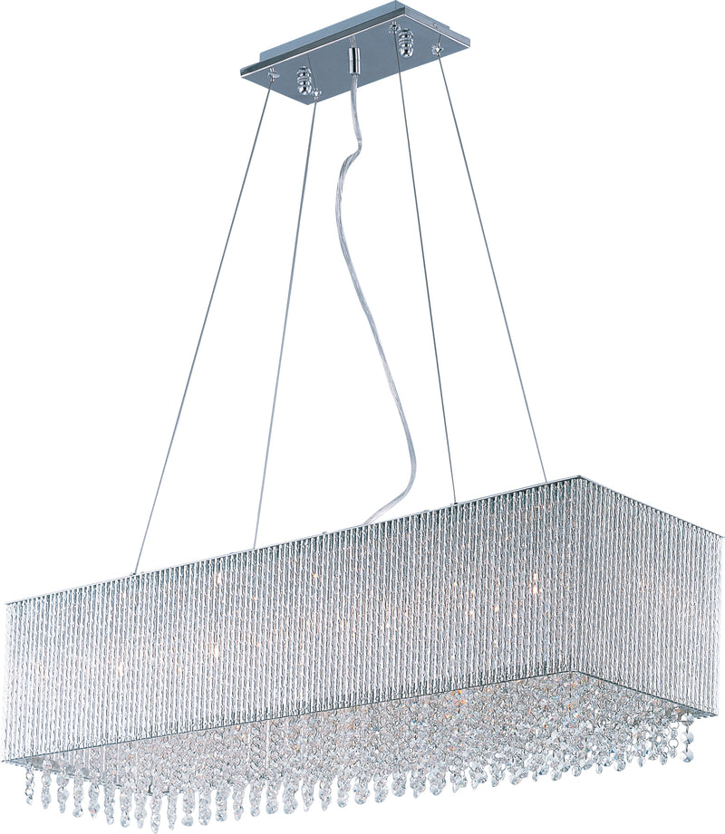 ET2 E23146-10PC Spiral 9 Light Pendant | Polished Chrome