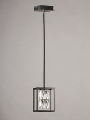 ET2 E23301-20BK Zephyr 1 Light LED Pendant | Black