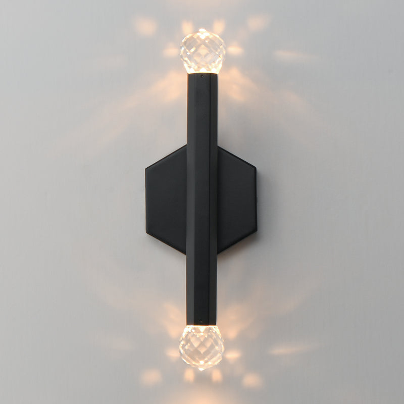 ET2 E23342-122BK Allumettes 2 Light LED Wall Sconce | Black