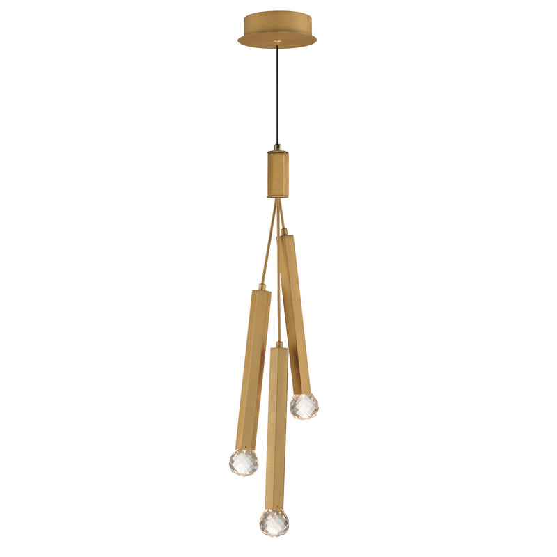 ET2 E23343-122GLD Allumettes 3 Light LED Pendant | Gold
