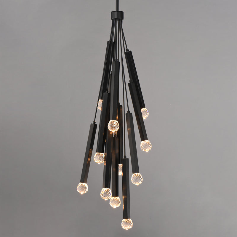 ET2 E23347-122BK Allumettes 12 Light LED Pendant | Black