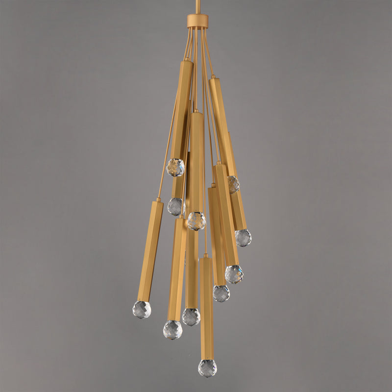 ET2 E23347-122GLD Allumettes 12 Light LED Pendant | Gold