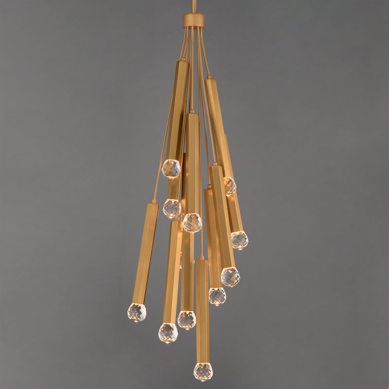 ET2 E23347-122GLD Allumettes 12 Light LED Pendant | Gold