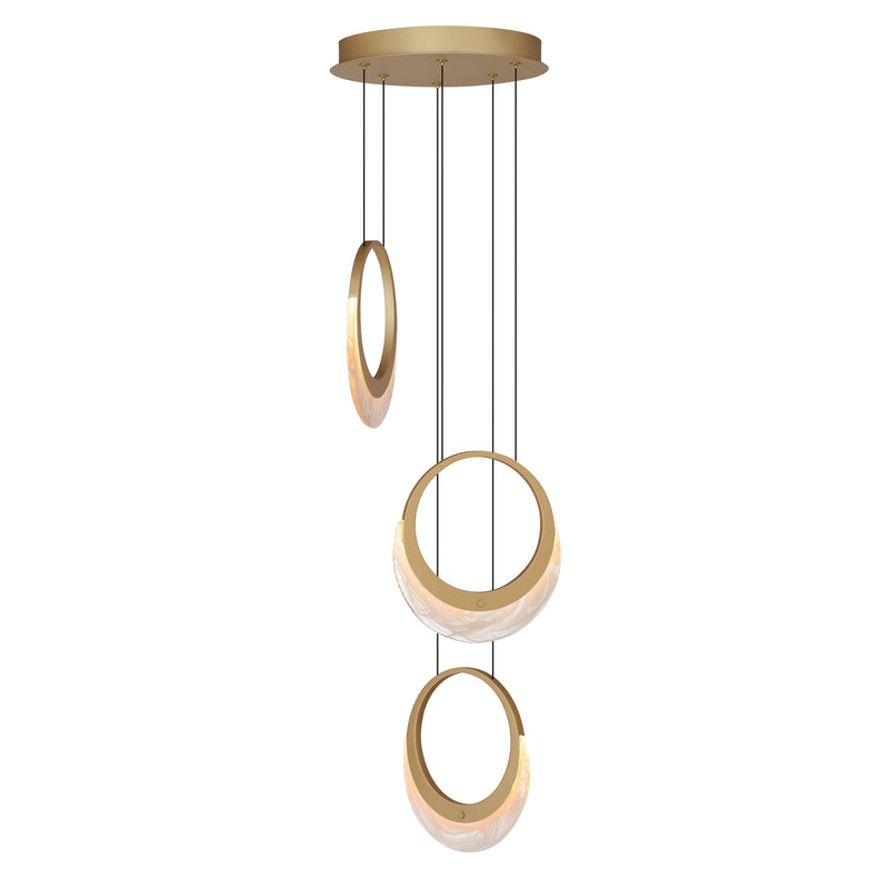 ET2 E23913-112GLD Lyra 3 Light LED Pendant | Gold