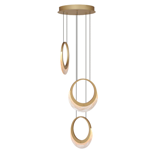 ET2 E23913-112GLD Lyra 3 Light LED Pendant | Gold