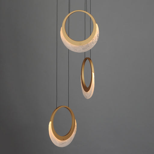 ET2 E23913-112GLD Lyra 3 Light LED Pendant | Gold