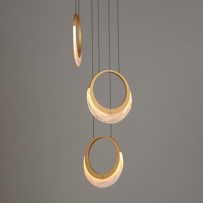 ET2 E23913-112GLD Lyra 3 Light LED Pendant | Gold