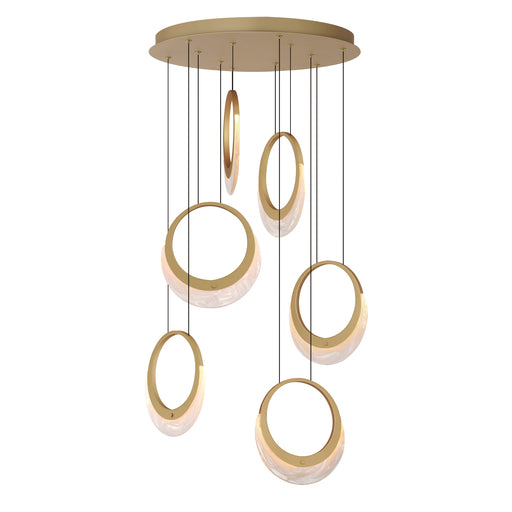 ET2 E23916-112GLD Lyra 6 Light LED Pendant | Gold