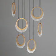 ET2 E23916-112GLD Lyra 6 Light LED Pendant | Gold