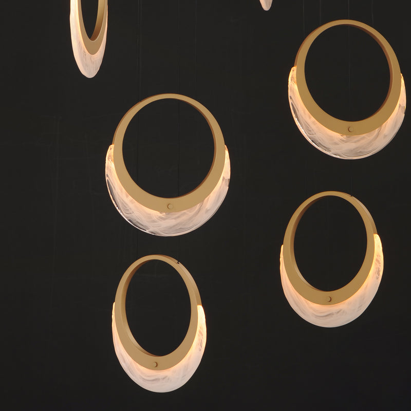 ET2 E23916-112GLD Lyra 6 Light LED Pendant | Gold