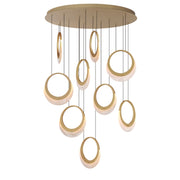 ET2 E23918-112GLD Lyra 9 Light LED Pendant | Gold