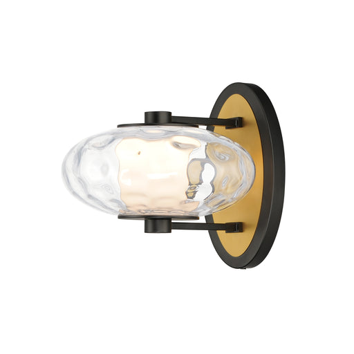 ET2 E24030-24BKNAB Amulet 1 Light LED Wall Sconce | Black / Natural Aged Brass