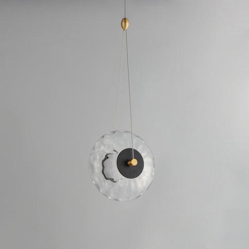 ET2 E24031-24BKNAB Amulet 1 Light LED Pendant | Black / Natural Aged Brass