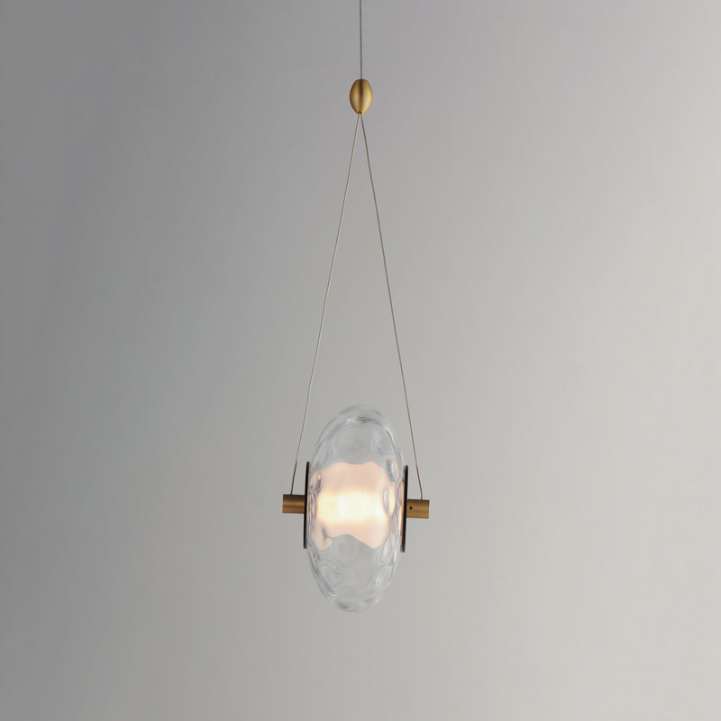ET2 E24031-24BKNAB Amulet 1 Light LED Pendant | Black / Natural Aged Brass