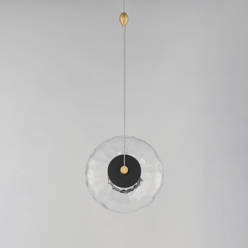 ET2 E24031-24BKNAB Amulet 1 Light LED Pendant | Black / Natural Aged Brass