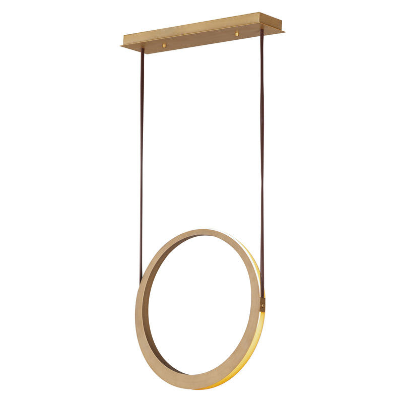 ET2 E24081-NAB Tether 1 Light LED Pendant | Natural Aged Brass