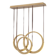 ET2 E24083-NAB Tether 3 Light LED Pendant | Natural Aged Brass