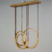 ET2 E24083-NAB Tether 3 Light LED Pendant | Natural Aged Brass