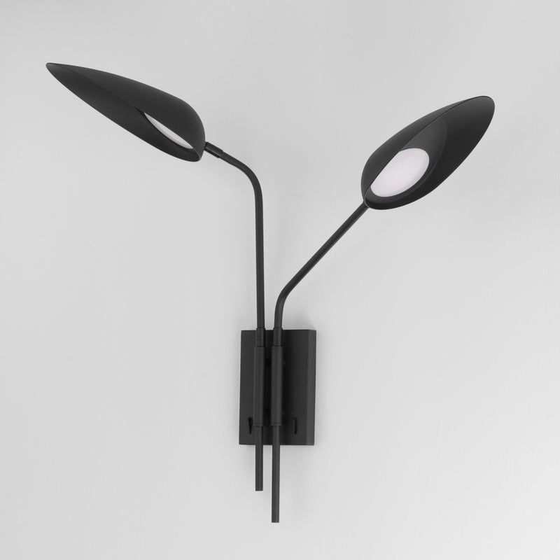 ET2 E24092-BK Marsh 2 Light LED Wall Sconce | Black