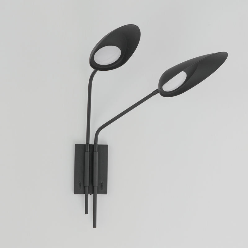 ET2 E24092-BK Marsh 2 Light LED Wall Sconce | Black