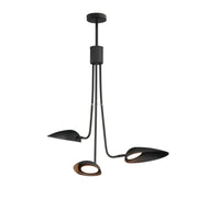 ET2 E24093-BK Marsh 3 Light LED Pendant | Black