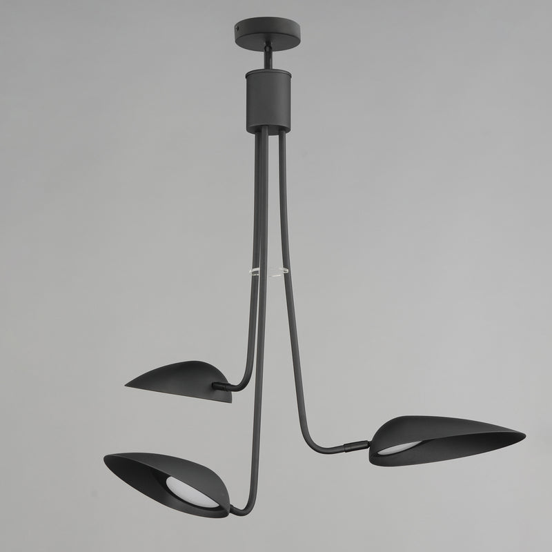 ET2 E24093-BK Marsh 3 Light LED Pendant | Black