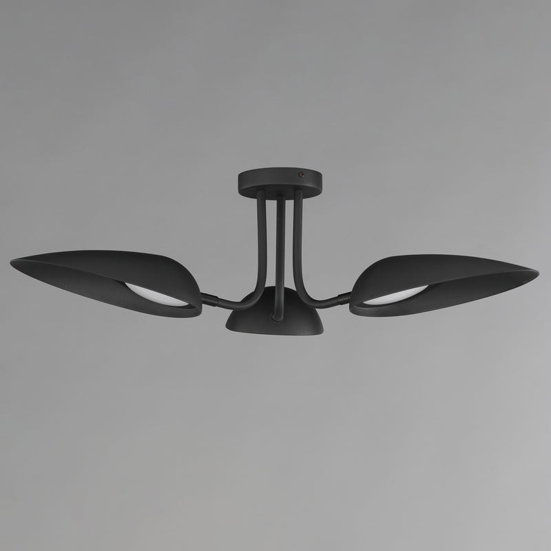 ET2 E24094-BK Marsh 3 Light LED Semi Flush Mount | Black