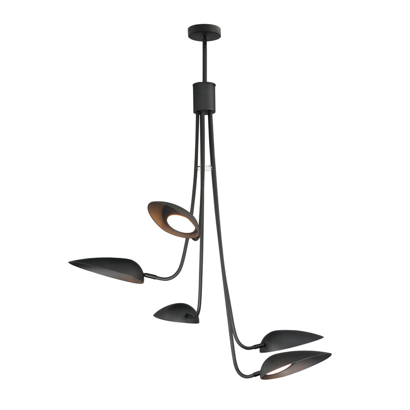 ET2 E24095-BK Marsh 5 Light LED Pendant | Black