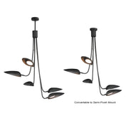ET2 E24095-BK Marsh 5 Light LED Pendant | Black