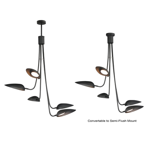ET2 E24095-BK Marsh 5 Light LED Pendant | Black