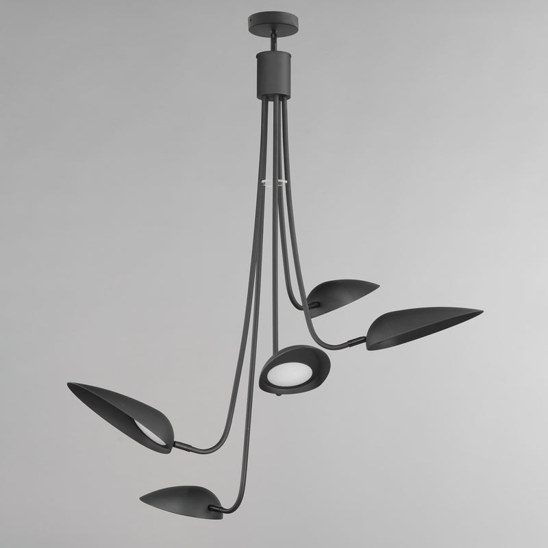 ET2 E24095-BK Marsh 5 Light LED Pendant | Black