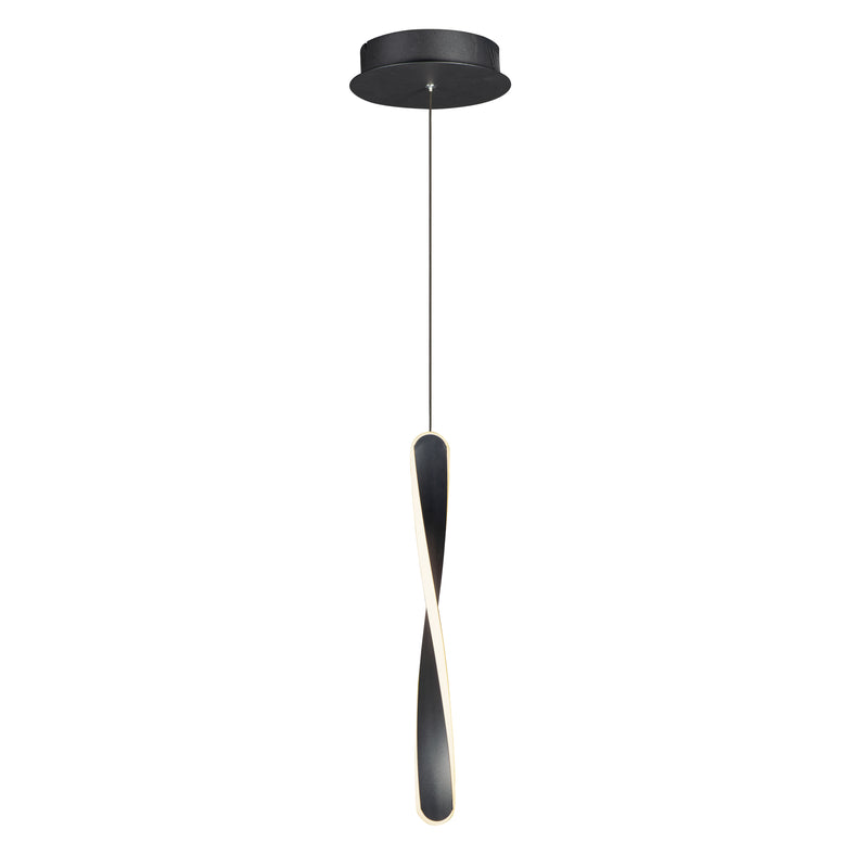 ET2 E24151-BK Pirouette 1 Light LED Pendant | Black