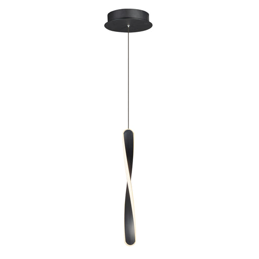 ET2 E24151-BK Pirouette 1 Light LED Pendant | Black