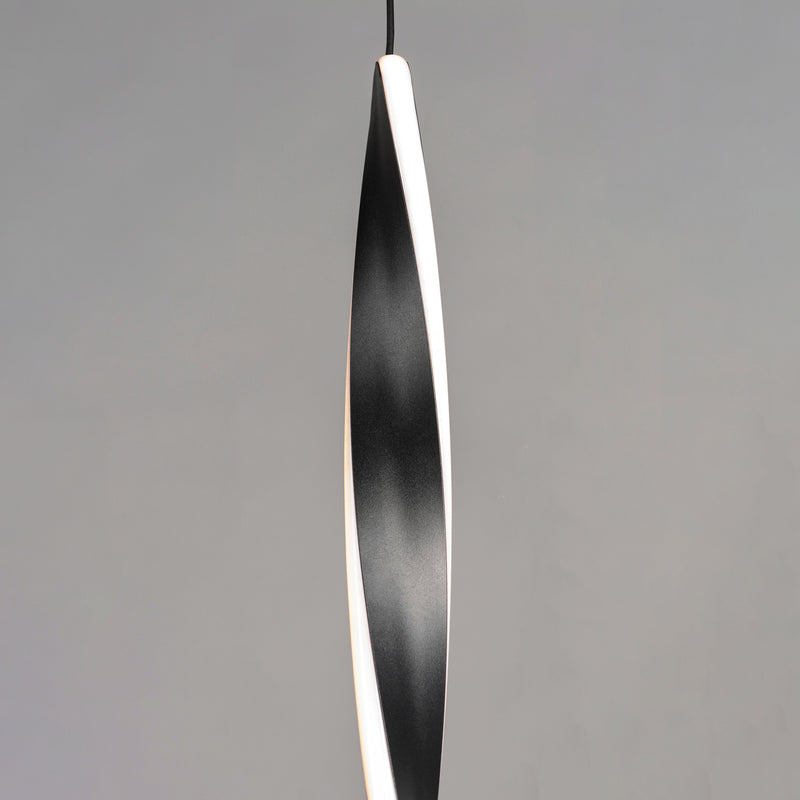 ET2 E24151-BK Pirouette 1 Light LED Pendant | Black