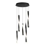 ET2 E24154-BK Pirouette 5 Light LED Pendant | Black
