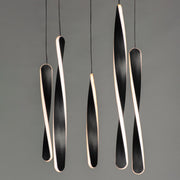 ET2 E24154-BK Pirouette 5 Light LED Pendant | Black
