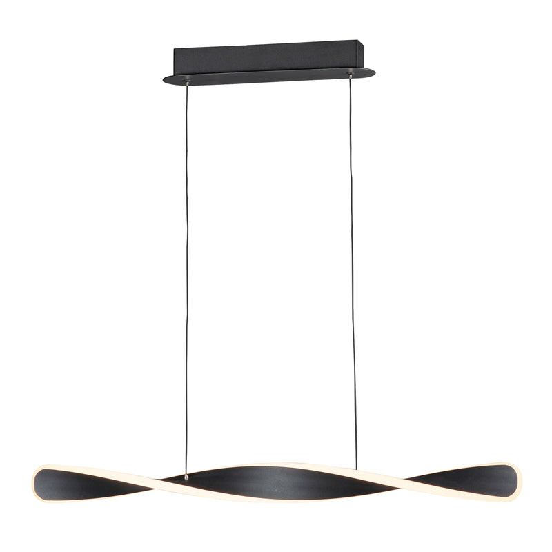 ET2 E24155-BK Pirouette 1 Light LED Pendant | Black