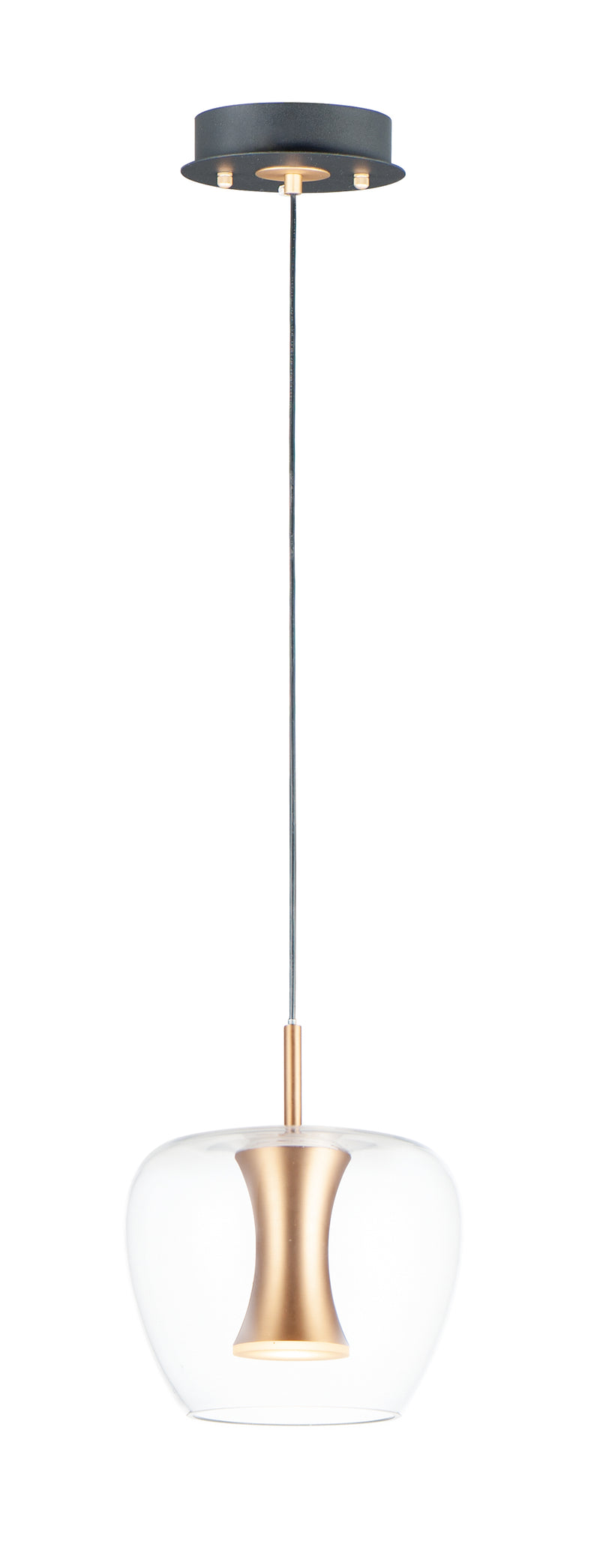 ET2 E24162-18BKGLD Newton LED 1 Light Pendant | Black / Gold