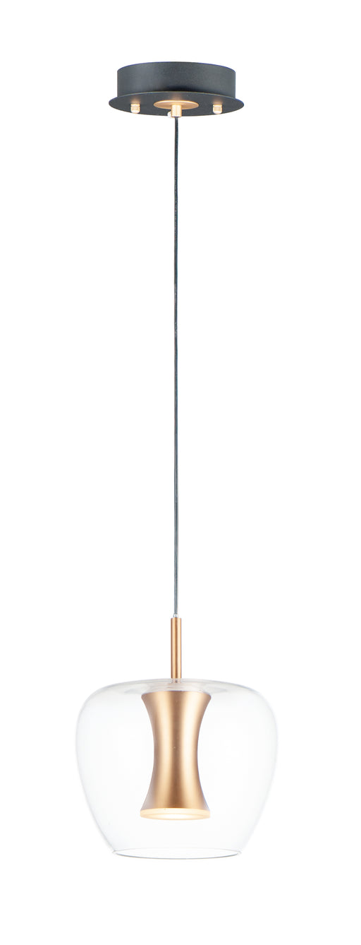 ET2 E24162-18BKGLD Newton LED 1 Light Pendant | Black / Gold
