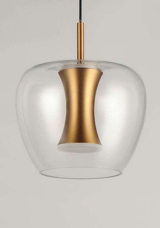 ET2 E24162-18BKGLD Newton LED 1 Light Pendant | Black / Gold