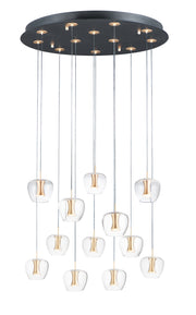 ET2 E24167-18BKGLD Newton 12 Light LED Pendant | Black / Gold